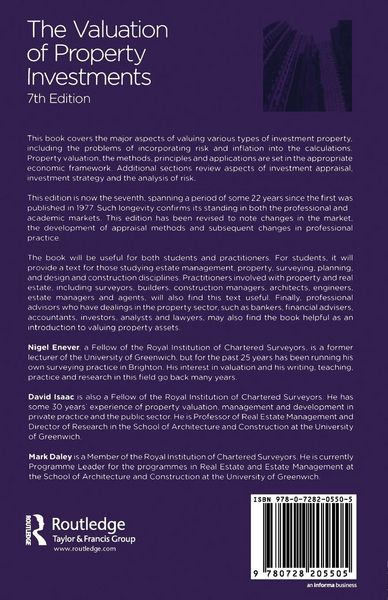Produktbild: The Valuation of Property Investments