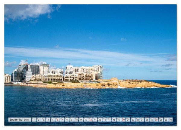 Produktbild: Malta &ndash; Historisches Juwel im Mittelmeer (Tischkalender 2026 DIN A5 quer), CALVENDO Monatskalender