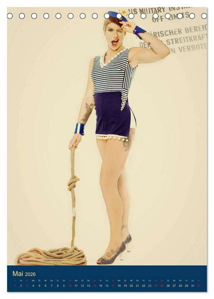 Produktbild: PinUp Girls 50er Jahre (Tischkalender 2026 DIN A5 hoch), CALVENDO Monatskalender