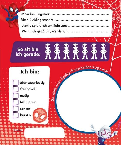 Produktbild: MARVEL Spidey und seine Super-Freunde: Mein Kindergarten Freundebuch