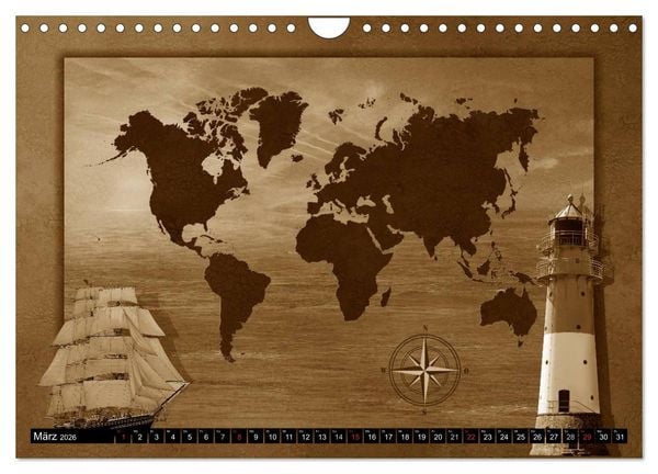 Produktbild: Nostalgie in Sepia (Wandkalender 2026 DIN A4 quer), CALVENDO Monatskalender
