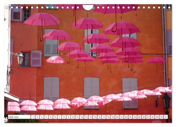 Produktbild: Umbrella Skies - Farbenfrohe Schirme (Wandkalender 2026 DIN A4 quer), CALVENDO Monatskalender