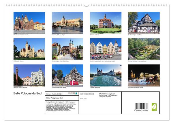 Produktbild: Belle Pologne du Sud (Calendrier mural 2026 DIN A2 vertical) calendrier de bureau