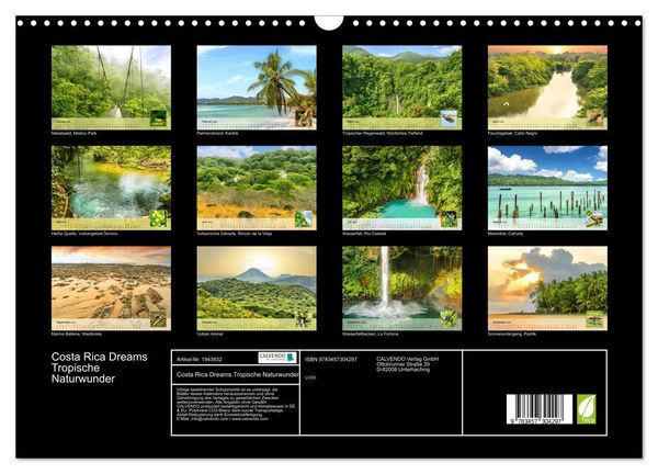 Produktbild: Costa Rica Dreams Tropische Naturwunder (Wandkalender 2026 DIN A3 quer), CALVENDO Monatskalender