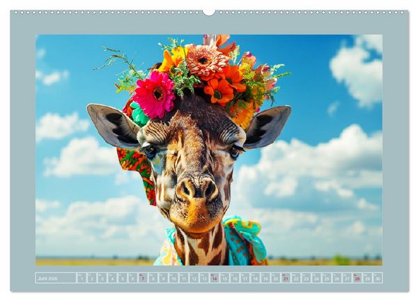 Produktbild: Giraffen-Trend. Hals und Stil (hochwertiger Premium Wandkalender 2026 DIN A2 quer), Kunstdruck in Hochglanz