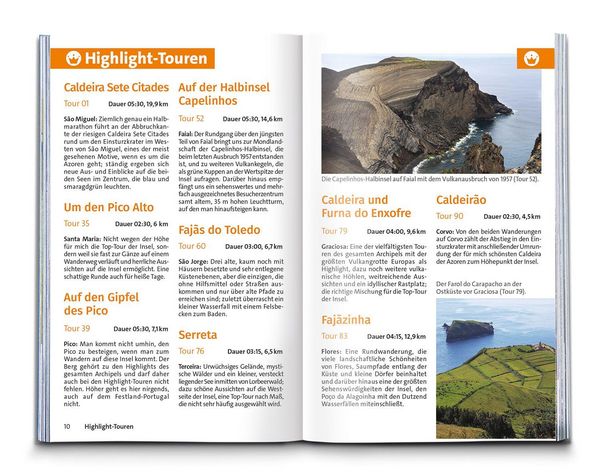 Produktbild: KOMPASS Wanderf&uuml;hrer Azoren, 90 Touren mit Extra-Tourenkarte