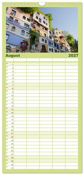 Produktbild: Familienplaner 2027 - Traumhaftes Wien mit 5 Spalten (Wandkalender, 21 x 45 cm) CALVENDO