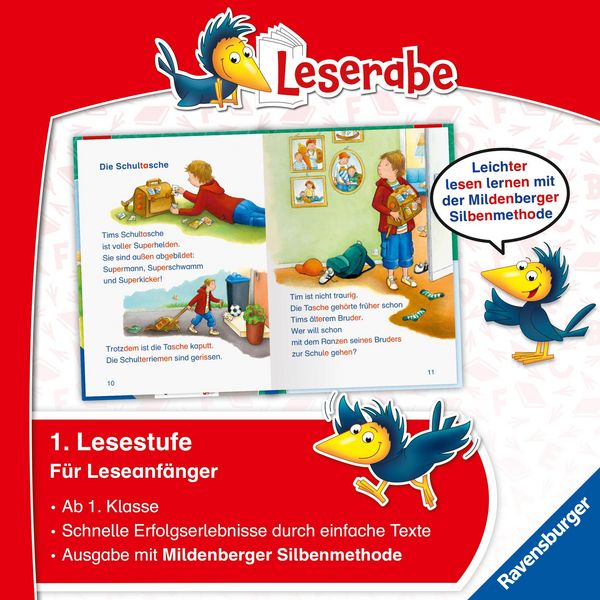 Produktbild: Leserabe Sonderausgaben - Spannende Schulabenteuer - Silbe f&uuml;r Silbe lesen lernen