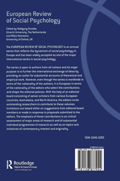 Produktbild: European Review of Social Psychology