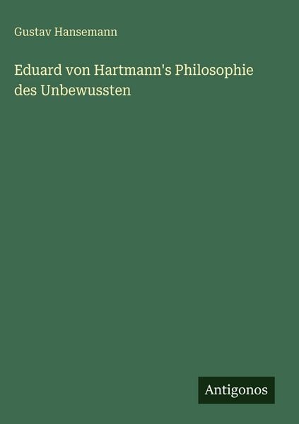 Produktbild: Eduard von Hartmann's Philosophie des Unbewussten