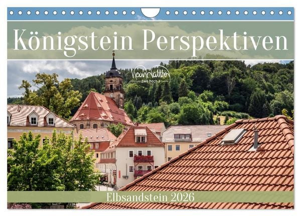 Produktbild: K&ouml;nigstein Perspektiven - Elbsandstein (Wandkalender 2026 DIN A4 quer), CALVENDO Monatskalender