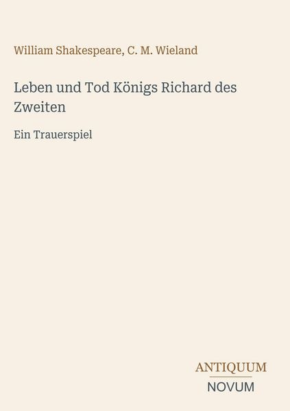 Produktbild: Leben und Tod K&ouml;nigs Richard des Zweiten