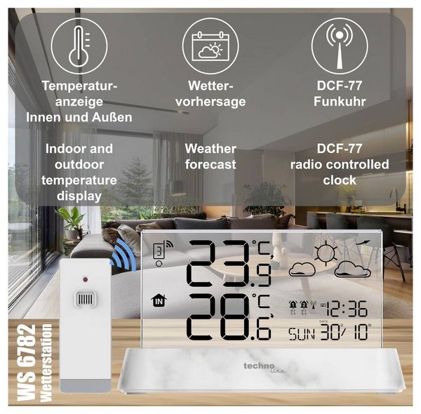 Produktbild: Techno Line WS6782 Funk-Thermometer Anzahl Sensoren max. 3St.