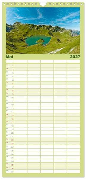 Produktbild: Familienplaner 2027 - Allg&auml;uer Alpen 2027 mit 5 Spalten (Wandkalender, 21 x 45 cm) CALVENDO