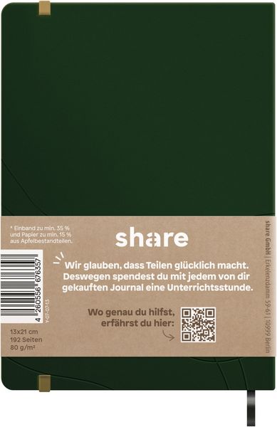 Produktbild: share Notizbuch A5 punktkariert gr&uuml;n