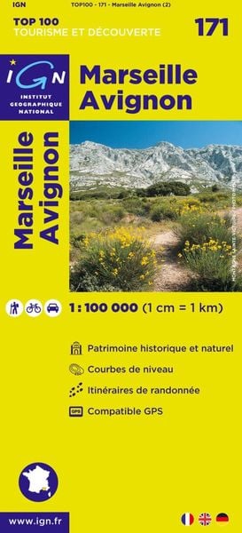 Produktbild: IGN 1 : 100 000 Marseille Avignon