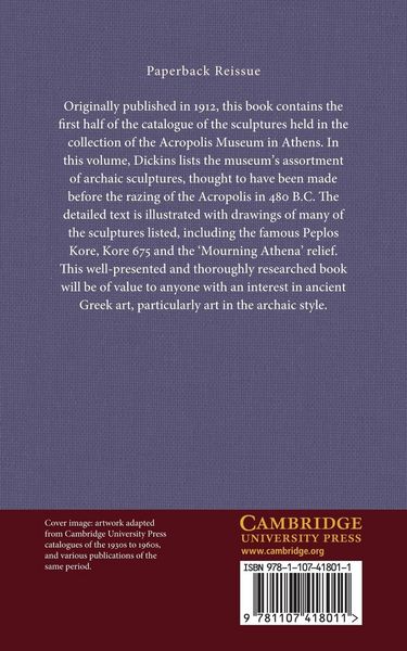 Produktbild: Catalogue of the Acropolis Museum