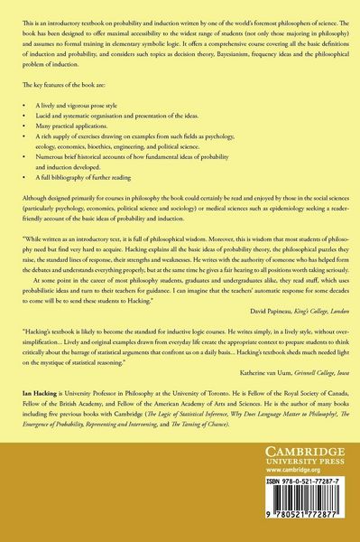 Produktbild: An Introduction to Probability and Inductive Logic