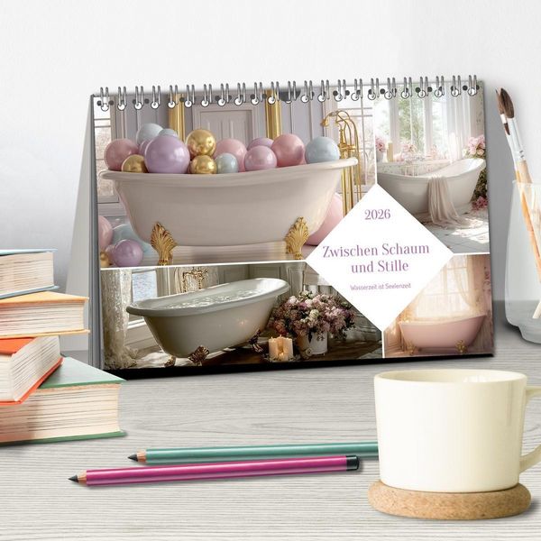 Produktbild: Zwischen Schaum und Stille (Tischkalender 2026 DIN A5 quer), CALVENDO Monatskalender