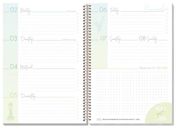 Produktbild: H&auml;fft College-Timer - Sch&uuml;lerkalender A5 26/27
