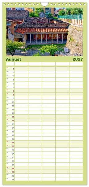 Produktbild: Familienplaner 2027 - Historisches am Golf von Neapel mit 5 Spalten (Wandkalender, 21 x 45 cm) CALVENDO