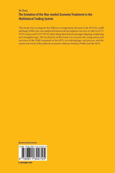 Produktbild: The Evolution of the Non-market Economy Treatment in the Multilateral Trading System
