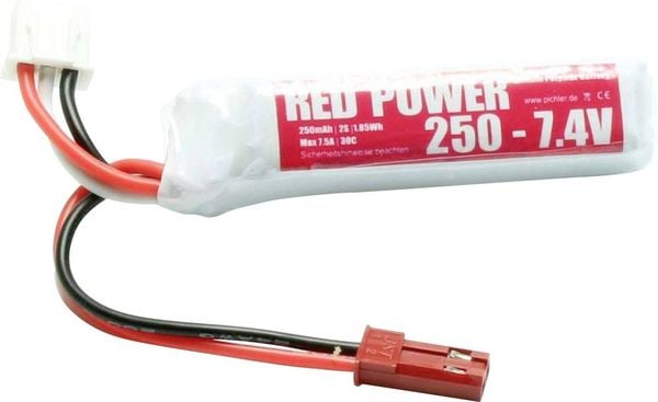 Red Power Modellbau-Akkupack (LiPo) 7.4V 250 mAh Softcase JST