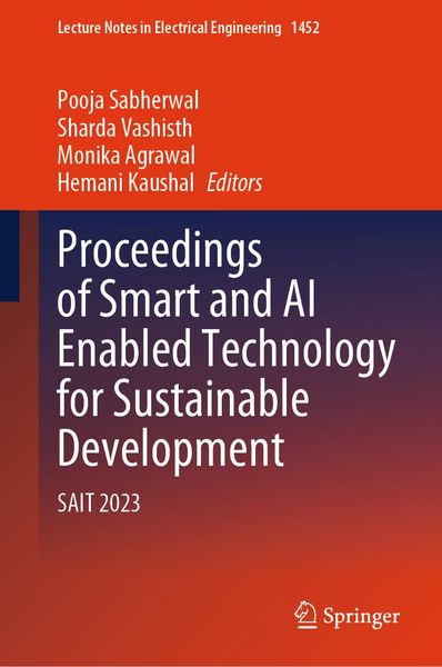 Produktbild: Proceedings of Smart and AI Enabled Technology for Sustainable Development