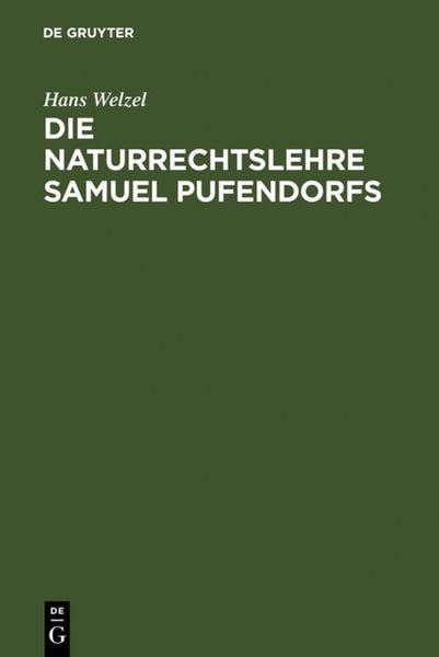 Produktbild: Die Naturrechtslehre Samuel Pufendorfs