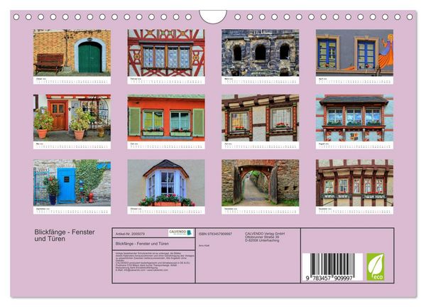 Produktbild: Blickf&auml;nge - Fenster und T&uuml;ren (Wandkalender 2026 DIN A4 quer), CALVENDO Monatskalender