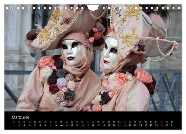 Produktbild: Venedig Maskenball (Wandkalender 2026 DIN A4 quer), CALVENDO Monatskalender