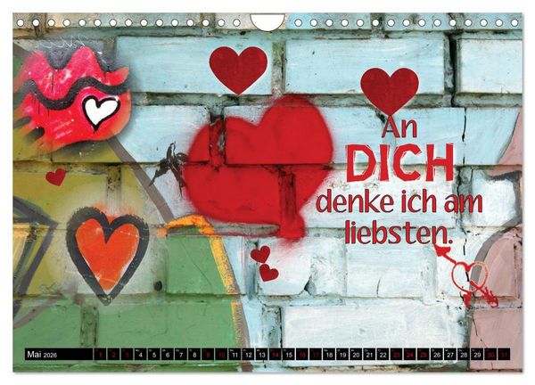 Produktbild: Herzig Liebesbotschaften (Wandkalender 2026 DIN A4 quer), CALVENDO Monatskalender