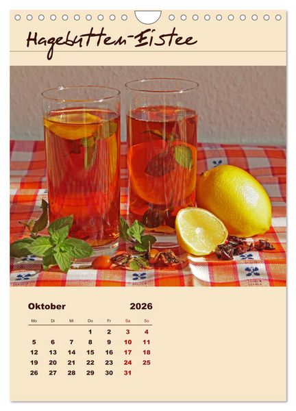 Produktbild: Erfrischender Eistee - Rezeptideen (Wandkalender 2026 DIN A4 hoch), CALVENDO Monatskalender