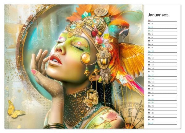 Produktbild: Venezianische Impressionen - Kunstvolle Fantasiewerke (PLANER) (Wandkalender 2026 DIN A2 quer), CALVENDO Monatskalender
