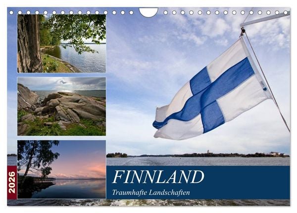 FINNLAND Traumhafte Landschaften (Wandkalender 2026 DIN A4 quer), CALVENDO Monatskalender