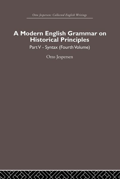Produktbild: A Modern English Grammar on Historical Principles