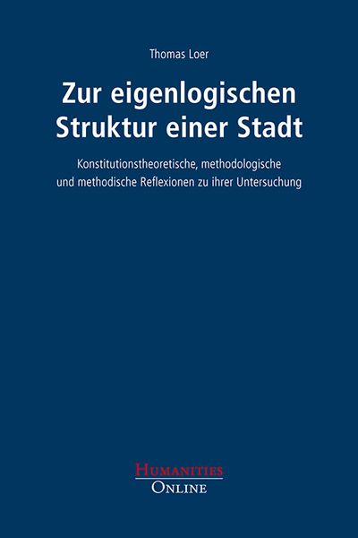 Produktbild: Zur eigenlogischen Struktur einer Stadt