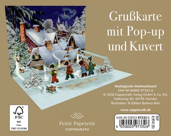 Produktbild: Pop-up-Gru&szlig;karte &ndash; Nostalgische Weihnachtszeit