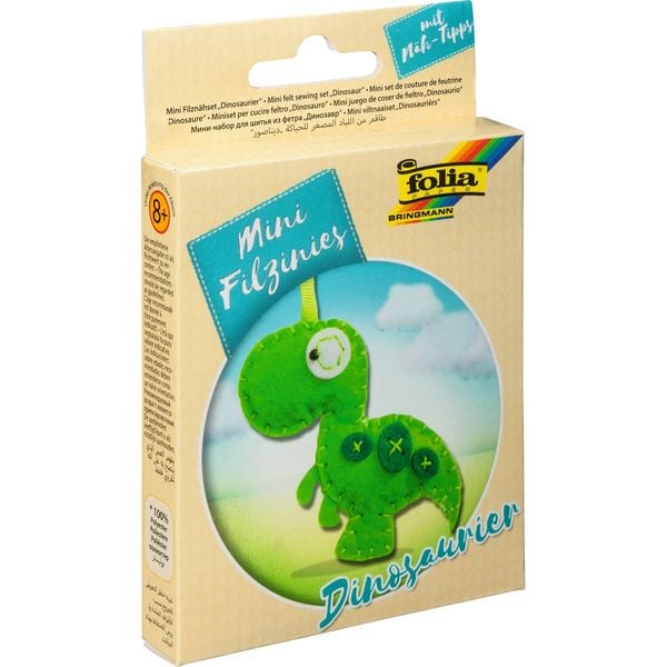 Folia Filznähset Mini Filzinies Dino 12 Teile