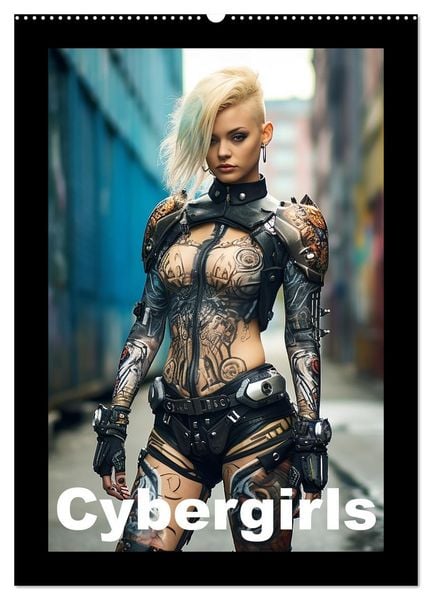Cybergirls (Wandkalender 2026 DIN A2 hoch), CALVENDO Monatskalender