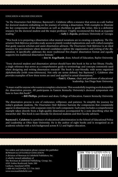 Produktbild: Dissertation Desk Reference