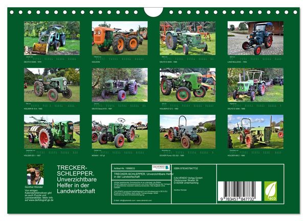Produktbild: TRECKER-SCHLEPPER. Unverzichtbare Helfer in der Landwirtschaft (Wandkalender 2026 DIN A4 quer), CALVENDO Monatskalender