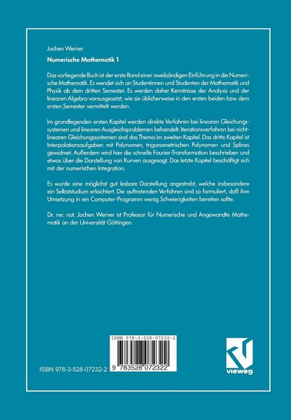 Produktbild: Numerische Mathematik