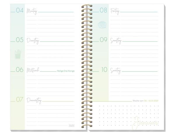Produktbild: H&auml;fft College-Timer - Sch&uuml;lerkalender A6 slim 26/27