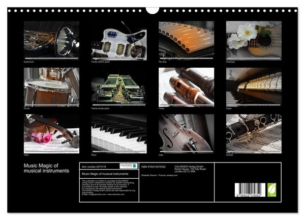 Produktbild: Music Magic of musical instruments (Wall Calendar 2026 DIN A3 landscape), CALVENDO 12 Month Wall Calendar