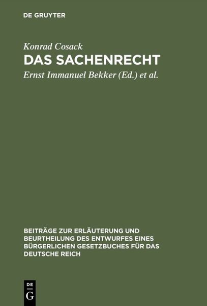 Produktbild: Das Sachenrecht