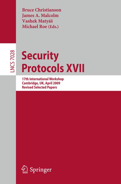 Produktbild: Security Protocols XVII