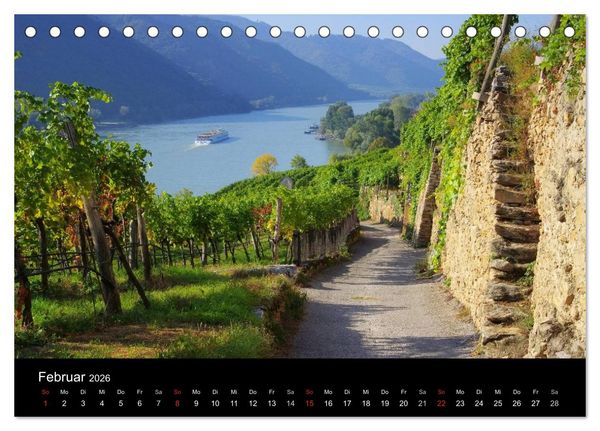 Produktbild: Die Wachau - Bezaubernde Orte an der Donau (Tischkalender 2026 DIN A5 quer), CALVENDO Monatskalender