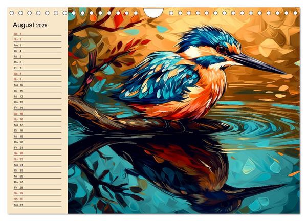 Produktbild: Kunterbunte V&ouml;gel (Wandkalender 2026 DIN A4 quer), CALVENDO Monatskalender