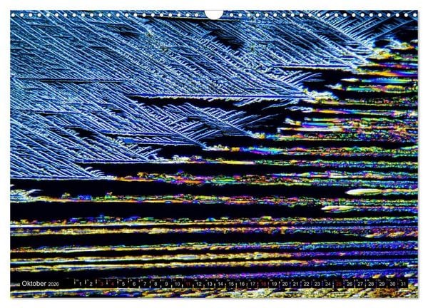 Produktbild: Mikrokristalle in polarisiertem Licht (Wandkalender 2026 DIN A3 quer), CALVENDO Monatskalender
